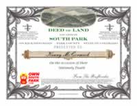 Yes, you get a DEED that looks great on the wall